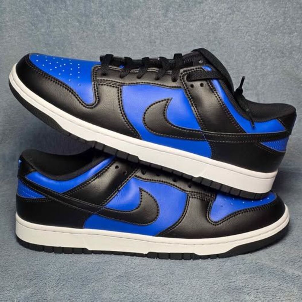 Nike Dunk Low Retro Hyper Royal Black White Mens Size 12 - Picture 3 of 8